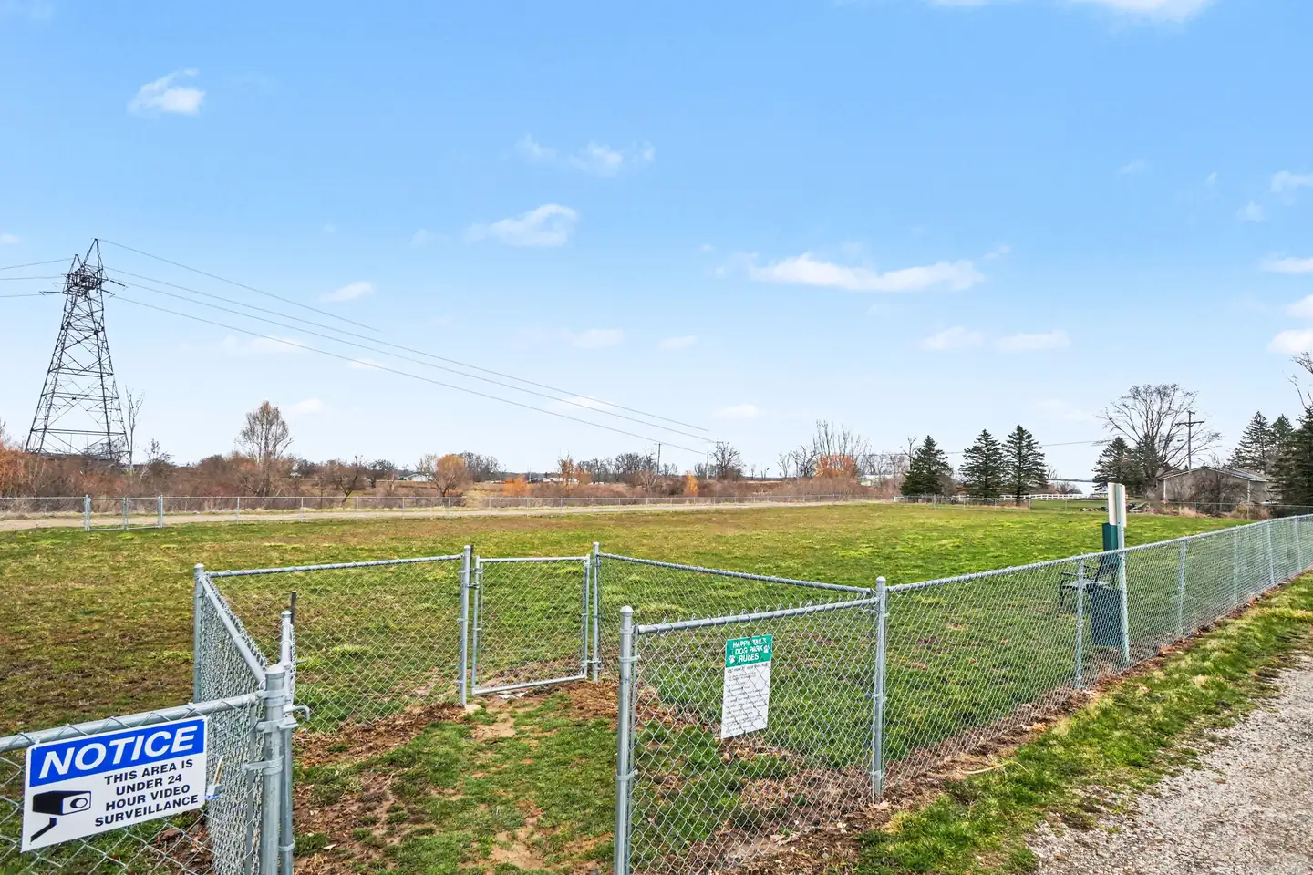 Fenced dog park at the manufactured home community in Allendale, MI