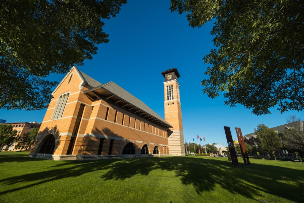 Grand Valley State University campus building near Allendale, Michigan